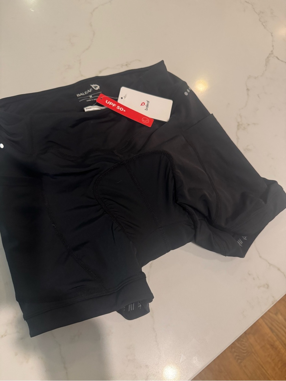 Baleaf women’s Black Athletic Cycling Shorts with Padded Chamois